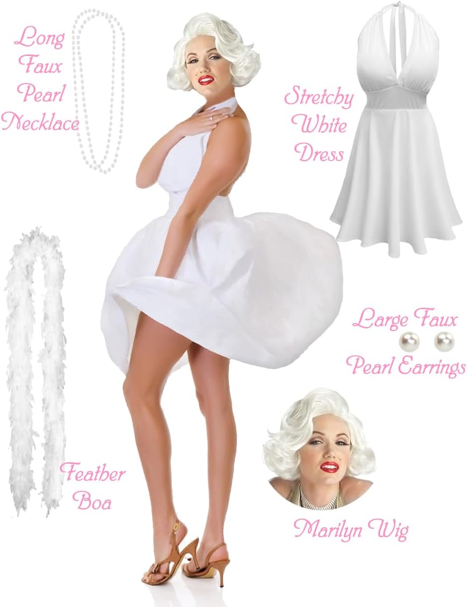 Sanctuarie Designs Marilyn Plus Size Costume Dress & Accessories 1X Tall Deluxe Kit W/Wg